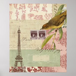 French Collage Poster