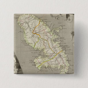 French Colonies Martinique 2 Inch Square Button