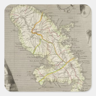 French Colonies Martinique Square Sticker