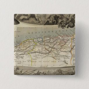 French colony Algeria 2 Inch Square Button