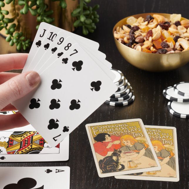 French Company of Chocolates and Teas, Art Nouveau Playing Cards (In Situ)