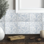 French Cottage Blue and White Floral Tile<br><div class="desc">With a romantic dusty blue and white floral design these tiles are reminiscent of French cottages and cozy spaces. A unique addition to kitchen or bathroom backsplashes.</div>