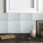 French Cottage Sage Green Blue Floral Tile<br><div class="desc">With a romantic sage green and blue forget me not floral design these tiles are reminiscent of French cottages and the riviera,  perfect for creating cozy spaces.</div>