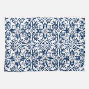 French Country Blue and White Tulips Serviette de 