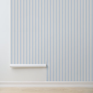 French country blue stripes wallpaper