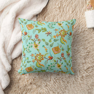 French Country Blue Throw Pillow
