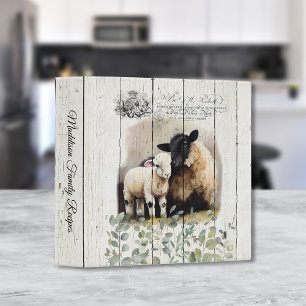 French Country Botanical Suffolk Sheep  Binder