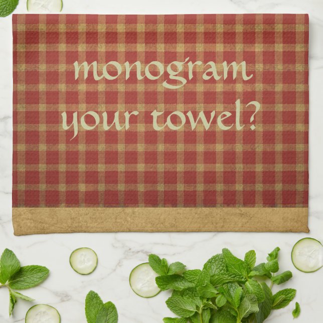 French Country Brick Mustard American MoJo Kitchen Kitchen Towel (Folded)