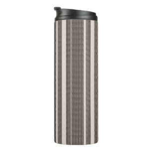 French country brown stripes thermal tumbler