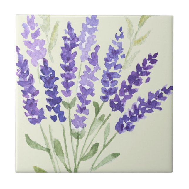 French Country Decor Lavender  Tile (Front)