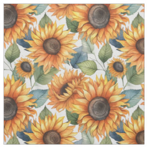 French Country Decor Yellow Sunflowers Fabric
