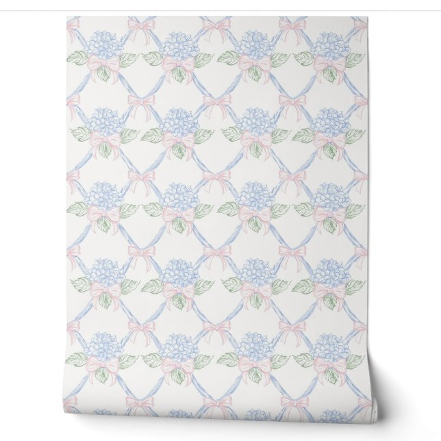 French country delicate flowers wallpaper  (Unrolling)