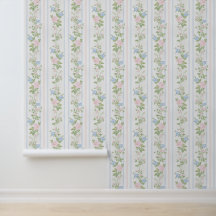 French country delicate flowers wallpaper