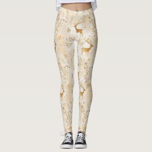 French Country Fawn Pattern Leggings
