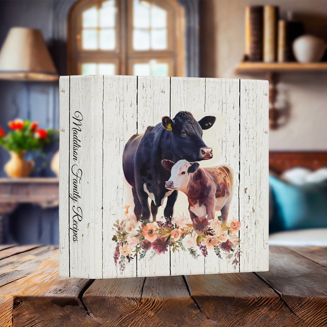 French Country Floral Angus Cows i Binder (Creator Uploaded)