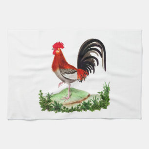 French Country Home Decor Red Rooster Kitchen Towel