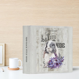 French Country Le Ture Bunnies Floral Binder