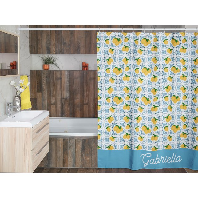 French Country Lemon Blue Tile Pattern (Creator Uploaded)