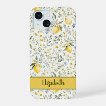 French Country Lemon Wildflower Custom Name 