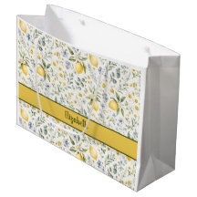 French Country Lemon Wildflower Custom Name 