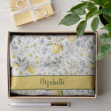 French Country Lemon Wildflower Custom Name 