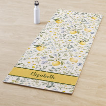 French Country Lemon Wildflower Custom Name 