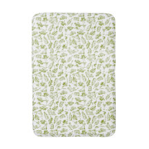 French Country Olive Leaf Pattern Green Chic