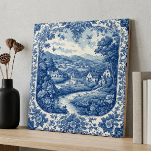 French Country Panorama Provence Valley Scenery Tile