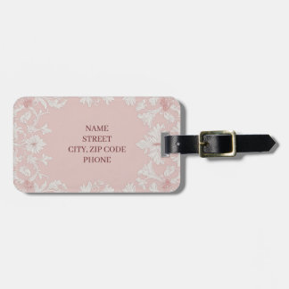 French Country Parisian Art Blush Pink Shabby Chic Luggage Tag