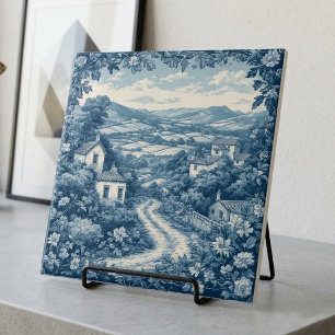 French Country Pastoral Landscape Rolling Hills Tile
