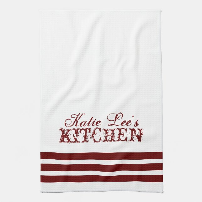 French Country Personalized Tea and Kitchen Towel (Vertical)