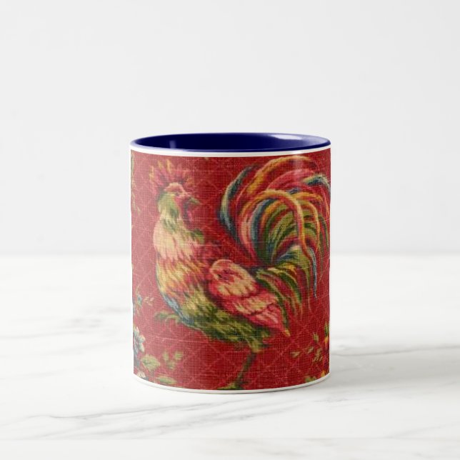 French Country Red Rooster 2 Tone Mug (Center)