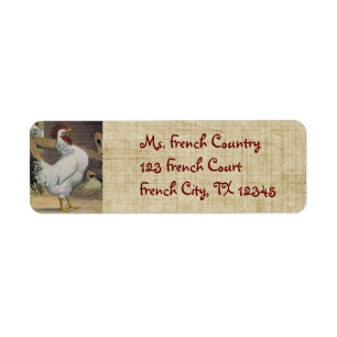 French Country Rooster Hen Address Labels