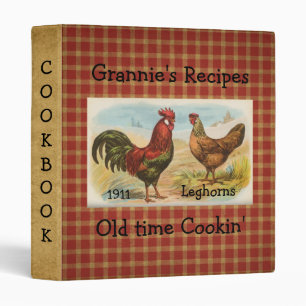 French Country Rooster Hen Cookbook Avery Binder
