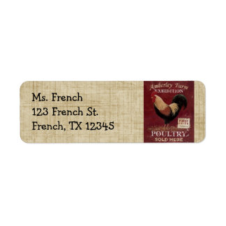 French Country Rooster Return Address Labels