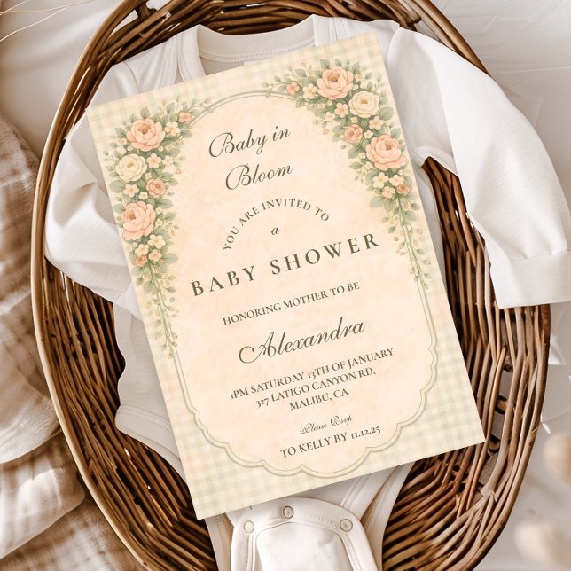 French Country Rose Arch Baby Shower Invitation (Creator Uploaded)