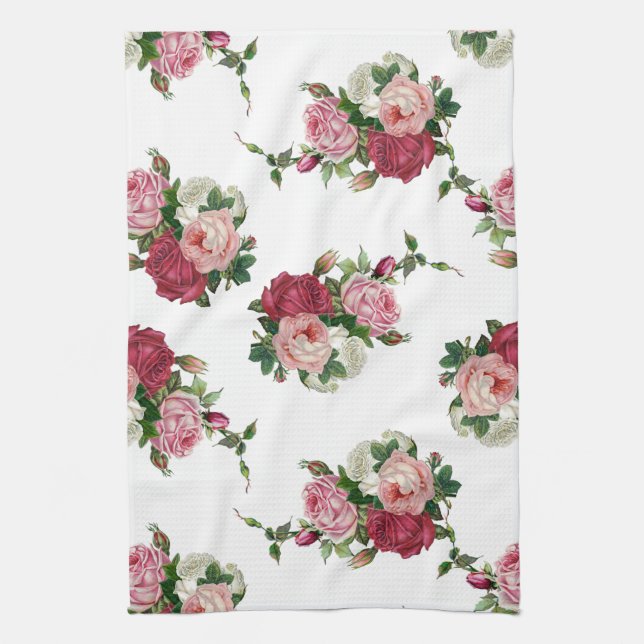 French Country Roses Kitchen Towel (Vertical)