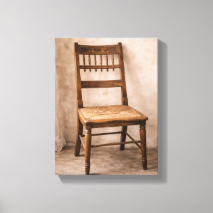 French Country Rustic Chair Canvas Print