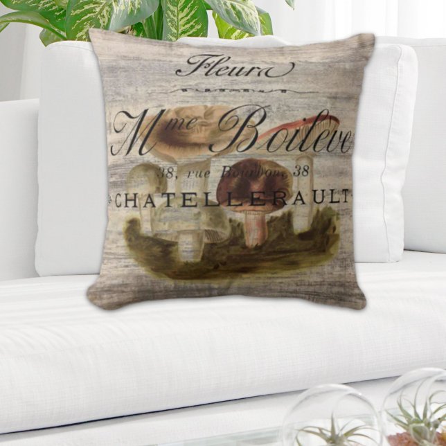 french country rustic fairytale woodland mushroom throw pillow (french country rustic fairytale woodland mushroom throw pillow)