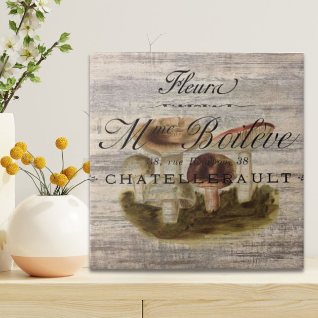 french country rustic fairytale woodland mushroom tile (french country rustic fairytale woodland mushroom ceramic tile)
