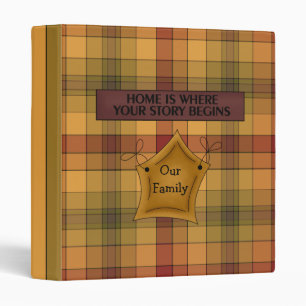 French Country Rustic Star Sign Photo Album Binder