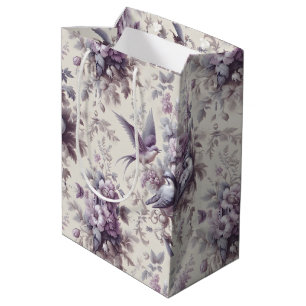 French Country Toile Fleurie Birds Medium Gift Bag