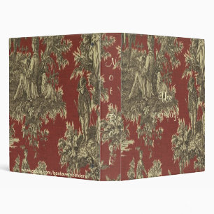 French Country Toile Pattern Avery Binder