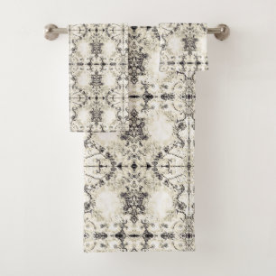 French Country Vintage Champagne Mosaic by Deprise Bath Towel Set