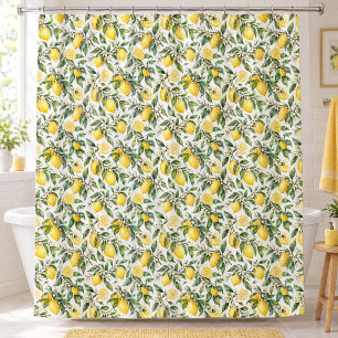 French Country Watercolor Lemon Botanical Pattern