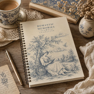 French Countryside Reading Lady Personalized Notebook