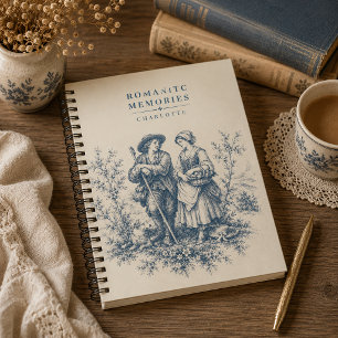 French Countryside Shepherd Couple Personalized Notebook