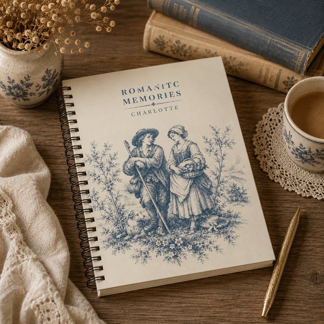 French Countryside Shepherd Couple Personalized  Notebook (Creator Uploaded)