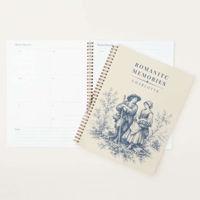 French Countryside Shepherd Couple Personalized  Planner (Display)