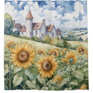 French Countryside with sunflowers